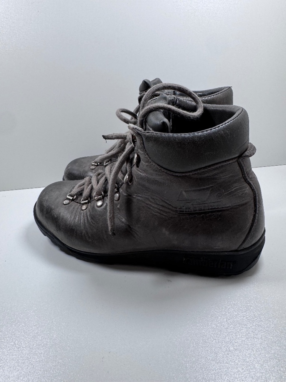 Zamberlan Vintage Leather Hiking Boots Vibram Sole Men's 7.5 Made in Italy